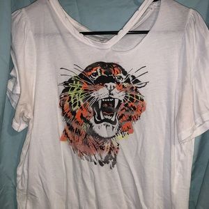 Distressed Tiger Top